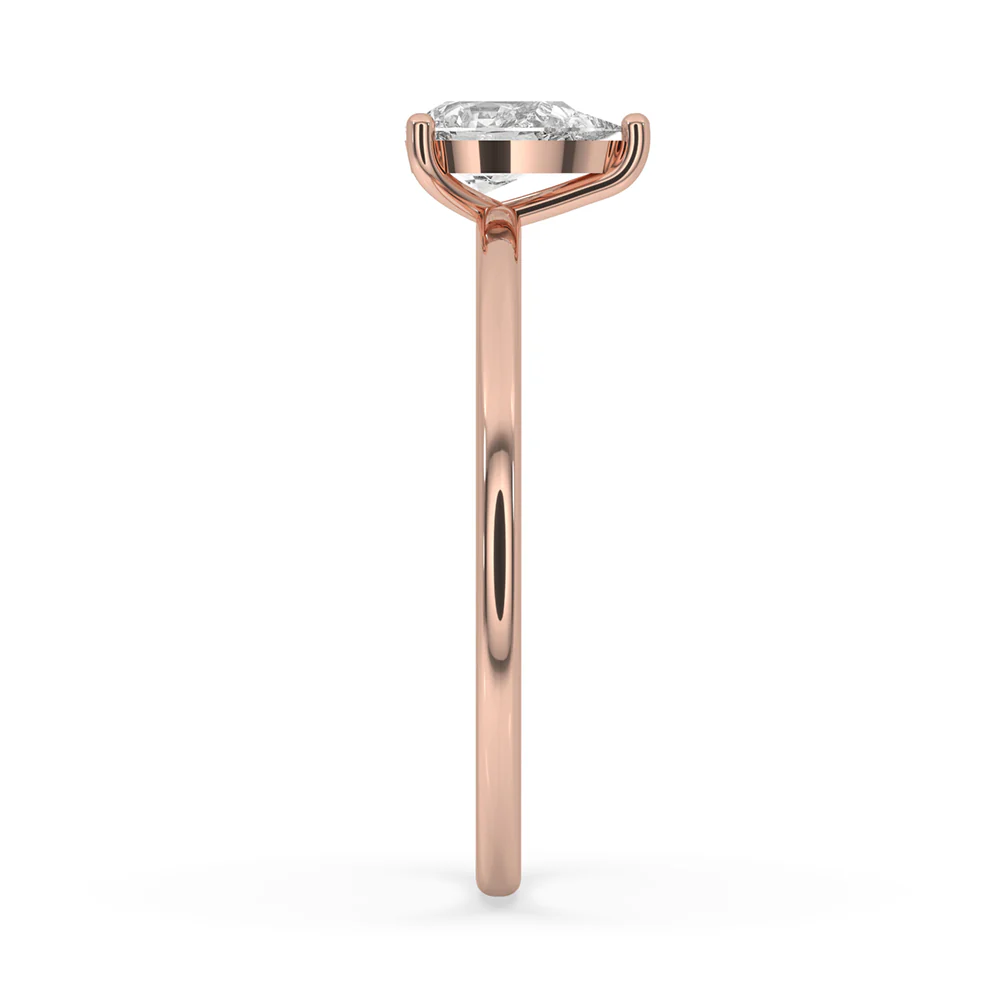 Teardrop Engagement Ring With Solitaire Style - Image 4