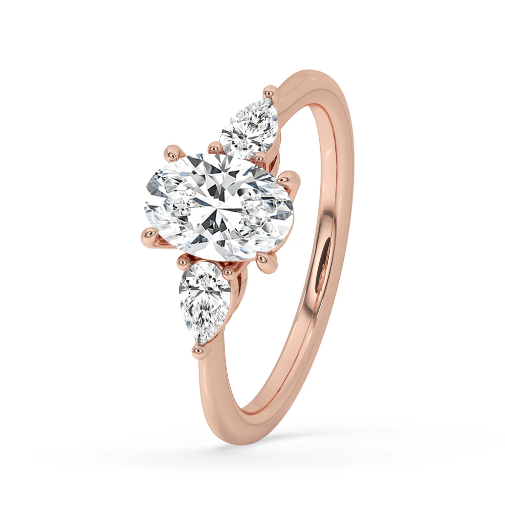 Three Stone Oval Engagement Ring - Image 4