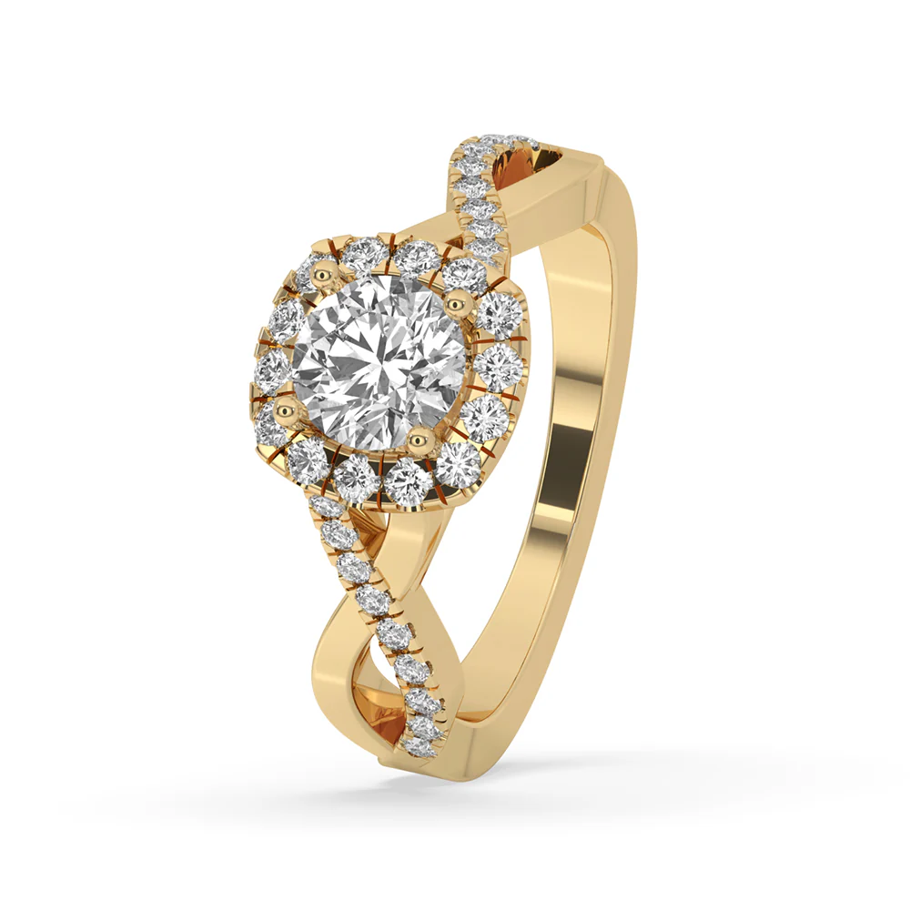 Round Halo Engagement Ring Timeless Sparkle and Beauty - Image 3