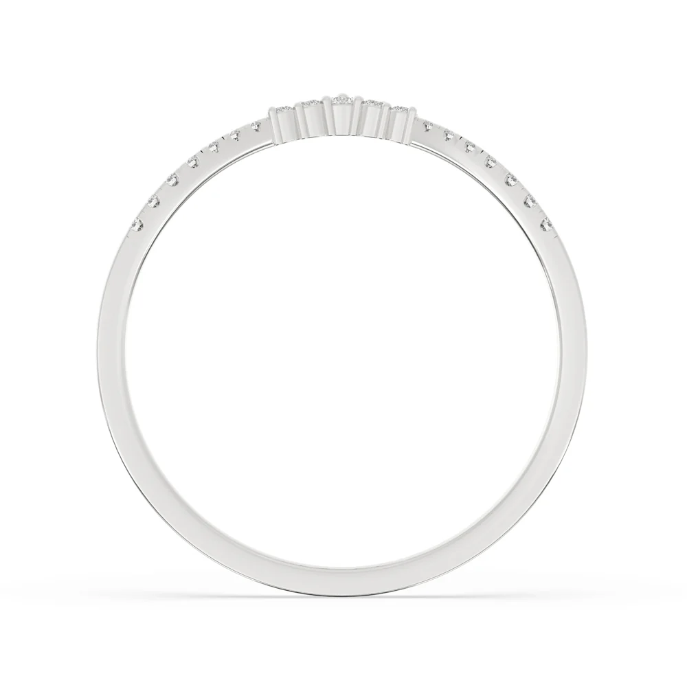 White Gold Diamond Wedding Band - Image 3