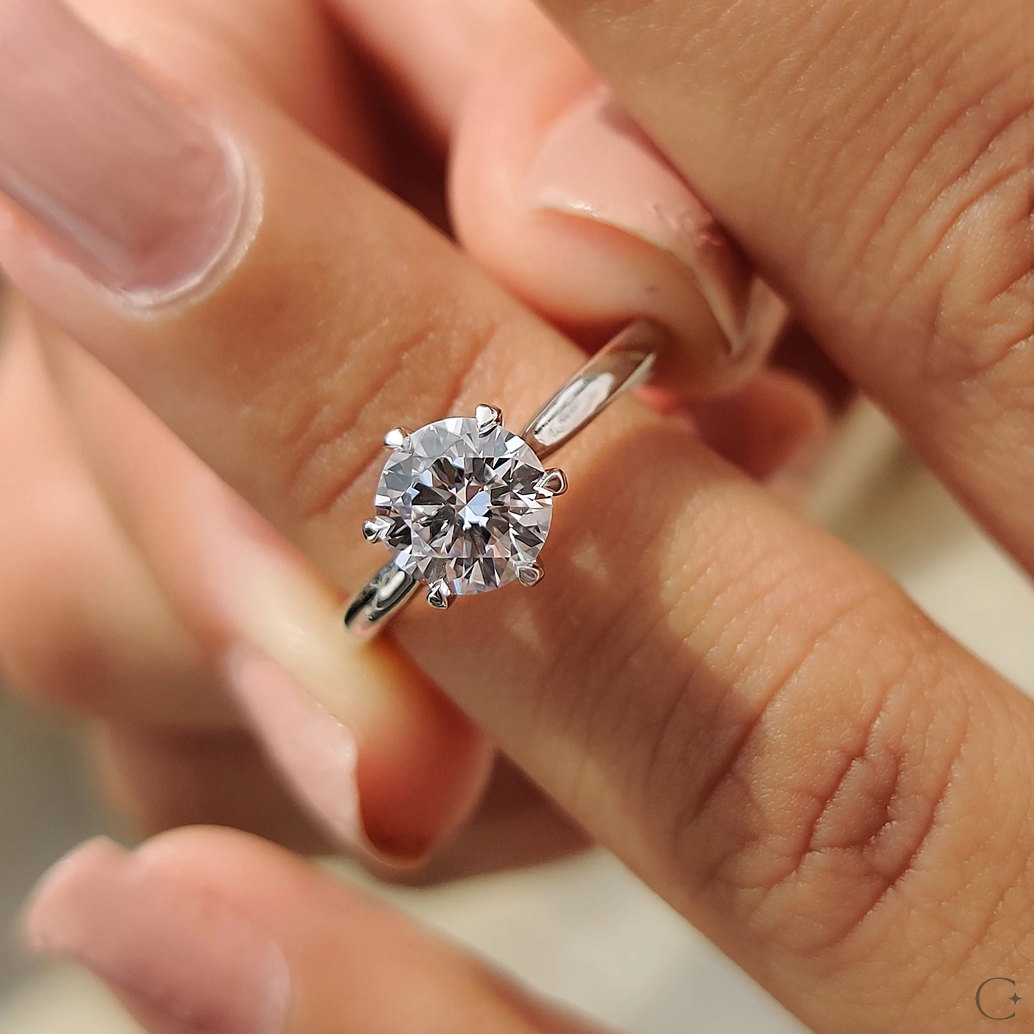 Brilliant Round Solitaire Engagement Ring - Image 2