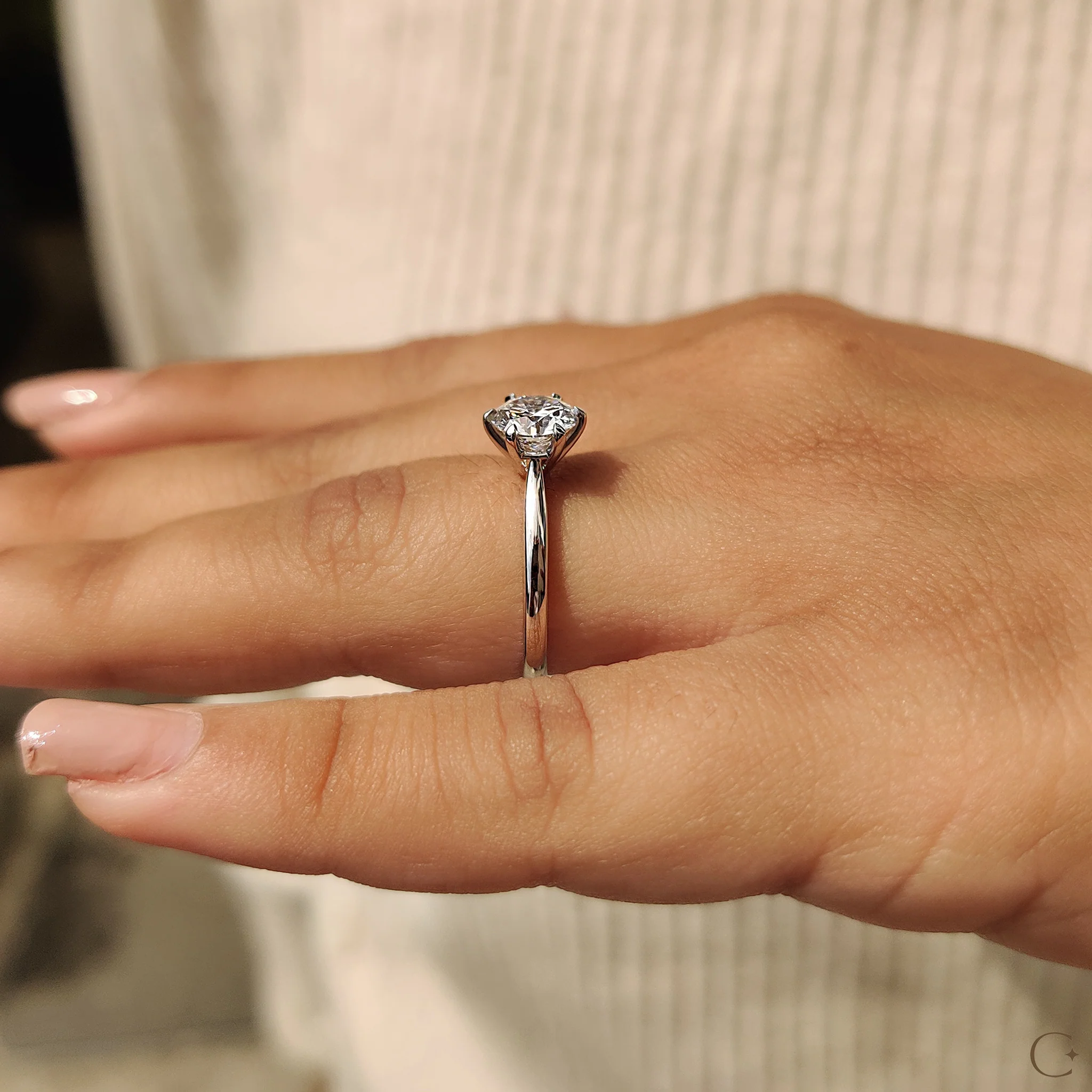 Brilliant Round Solitaire Engagement Ring - Image 6