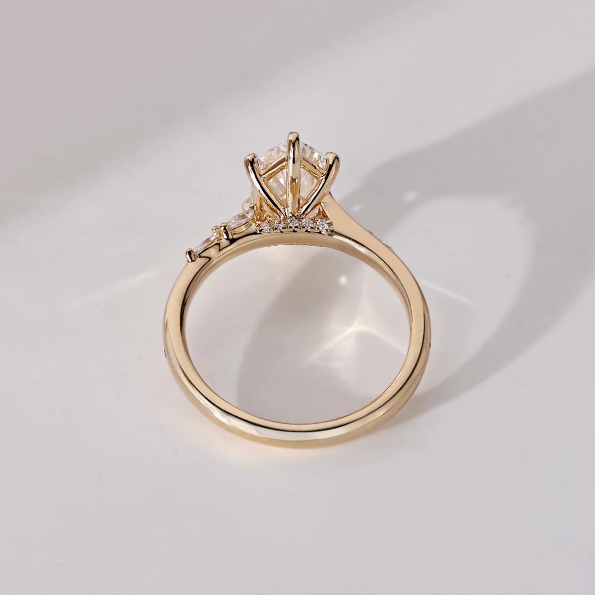 Dutch Marquise Diamond Engagement Ring In Bridge Accent - Image 10