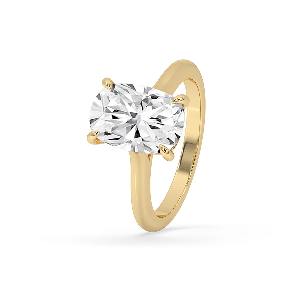 Yellow Gold Elongated Cushion Cut Ring - Image 4