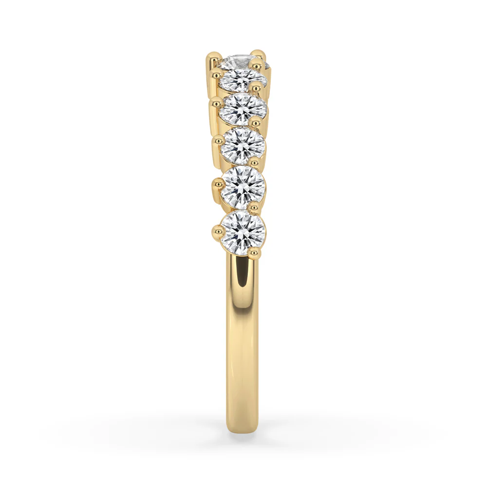 Yellow Gold Round Cut Eternity Band - Image 3